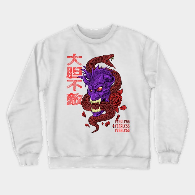 cyberpunk snake - evil mask Crewneck Sweatshirt by KatonArtwork